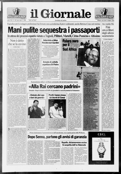 Il giornale : quotidiano del mattino